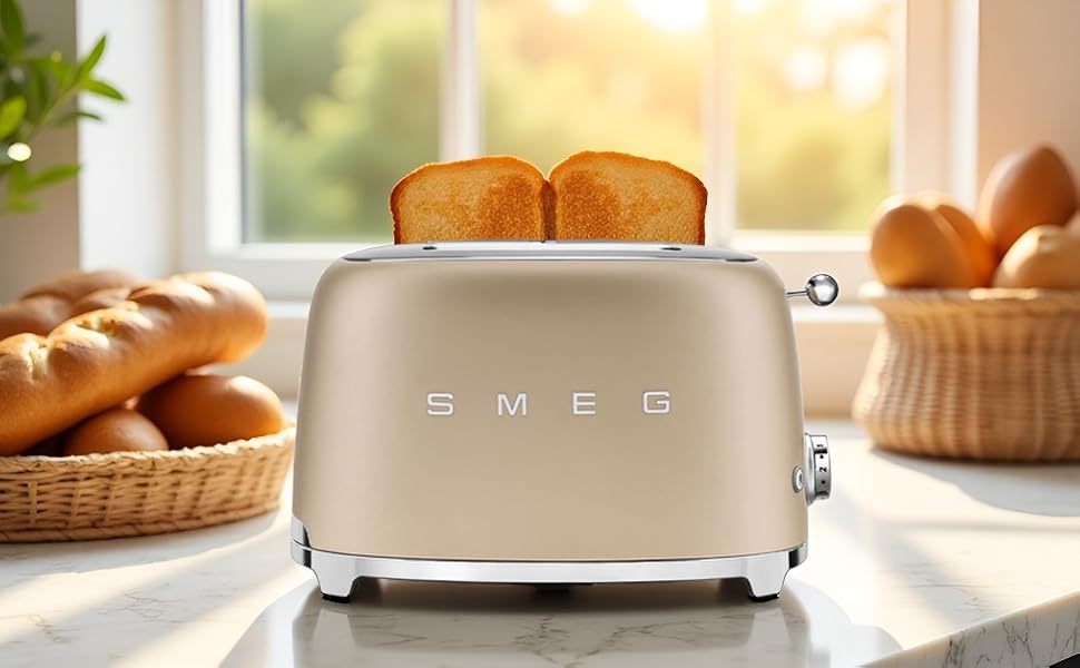 Amazon.com: SMEG 2 Slice Toaster with 6 Presets and Defrost
