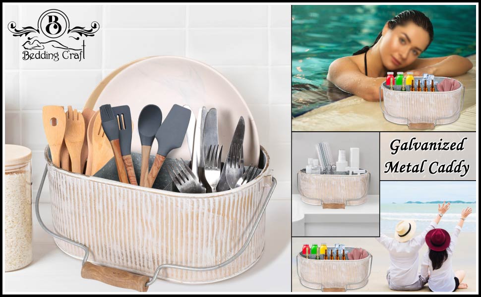 galvanized utensil caddy,galvanized storage bins,kitchen utensil holder for countertop