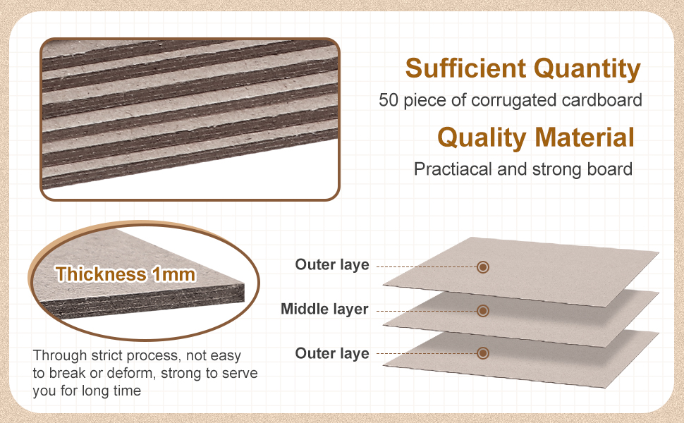 HIMOMO 50 Pcs Book Board, Chipboard Sheets 8.5x11inch 40PT