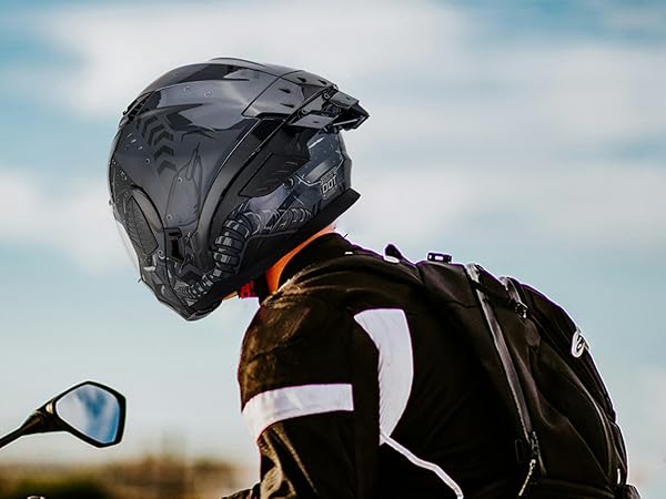 Amazon.com: OUMURS Modular Motorcycle Helmets Full Face Flip