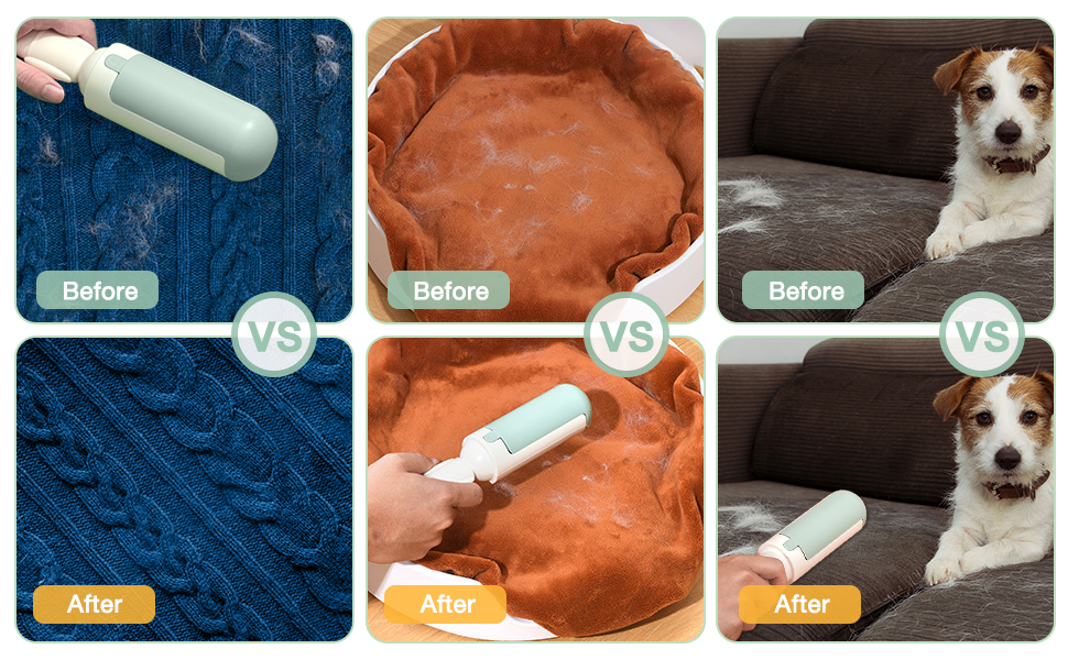 HOVCEH 2PCS Pet Hair Remover Roller, Sticky Lint Rollers for Pet Hair