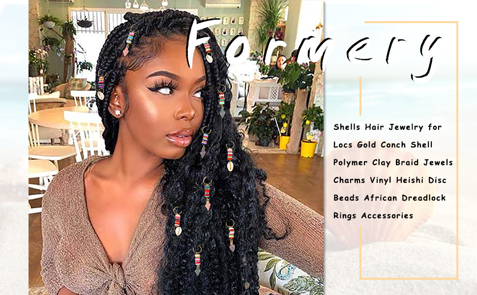 shell loc jewelry for hair