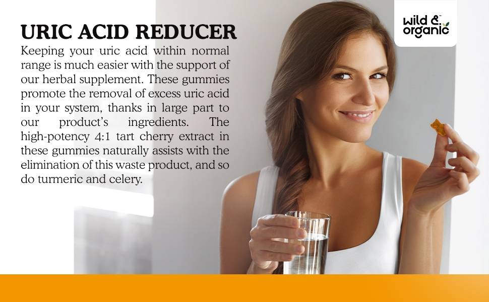 Wild & Organic Uric Acid Support Gummies Urinary, Joint Support & Kidney Cleanse