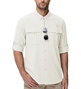 TACVASEN Mens Long Sleeve Sun Protection Shirt UPF 50+ Quick Dry Fishing Cooling UV Shirts Outdoo...