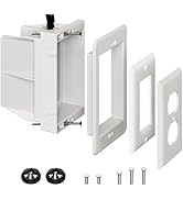 DVFR1W-1 Recessed Outlet Box, Recessed Electrical Box for Wall Mount TV, Outlet Mounting Box for ...