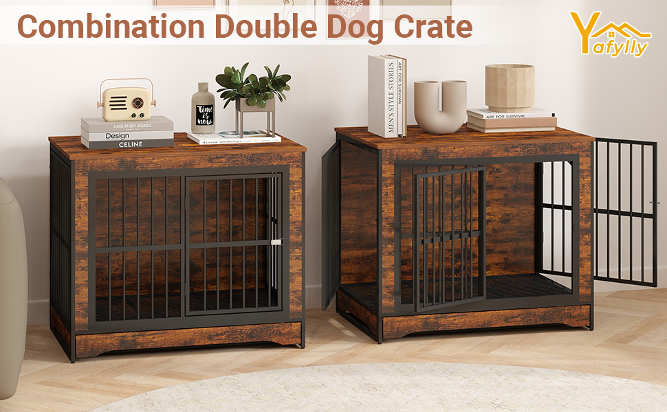 2 dog crate furniture