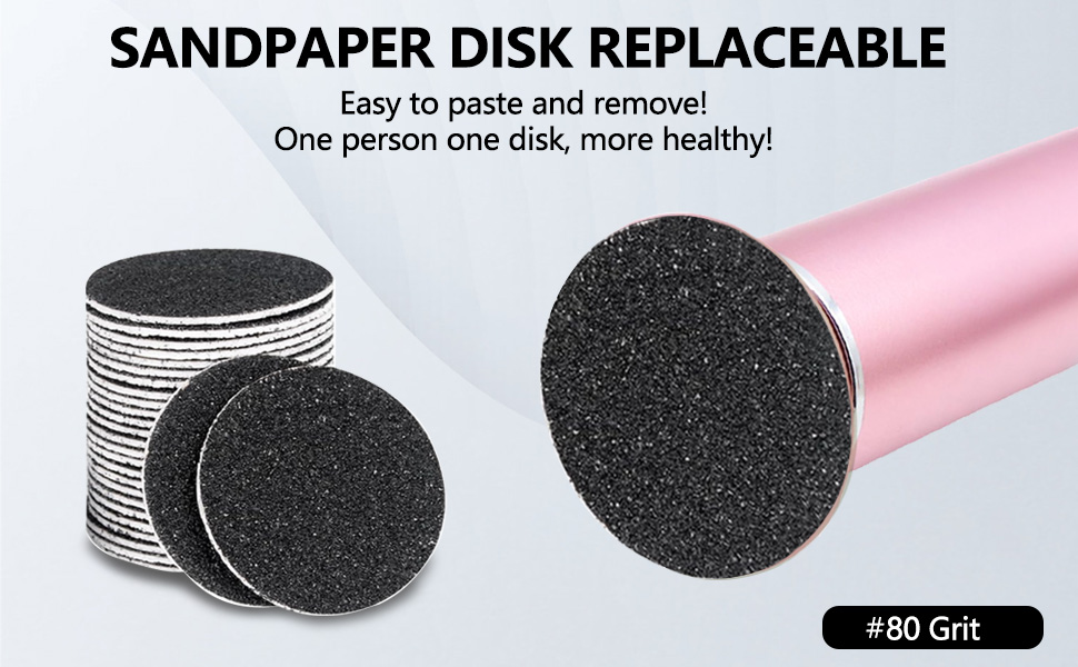 Replaceable Sandpaper Refill Discs