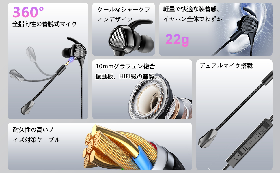 ゲーミングイヤホン TTQT 有線 デュアルマイク搭載　オーディオテクニカ Amazon.co.jp: 【2025新登場】ゲーミングイヤホン TTQT 有線