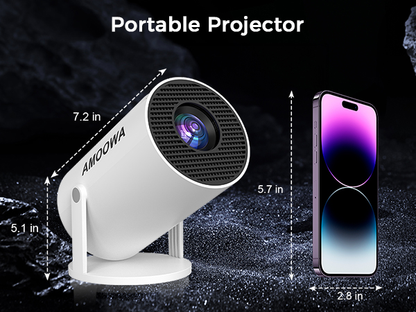 プロジェクター　amoowa Wi-Fi Amazon.com: Portable 4K Mini Projector with WiFi and