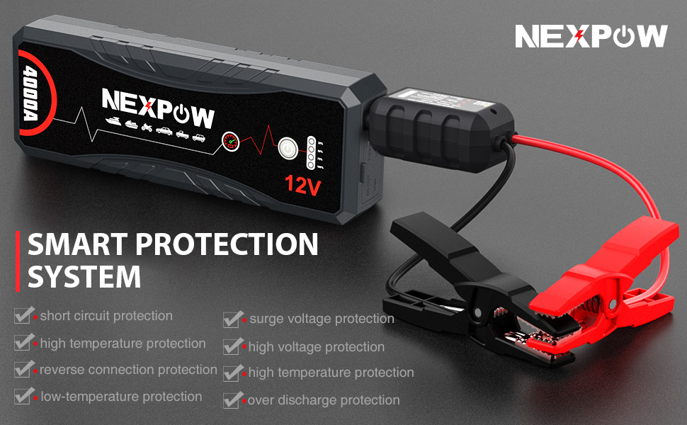 NEXPOW Car Jump Starter, 4000A Peak Q11 Battery Starter for