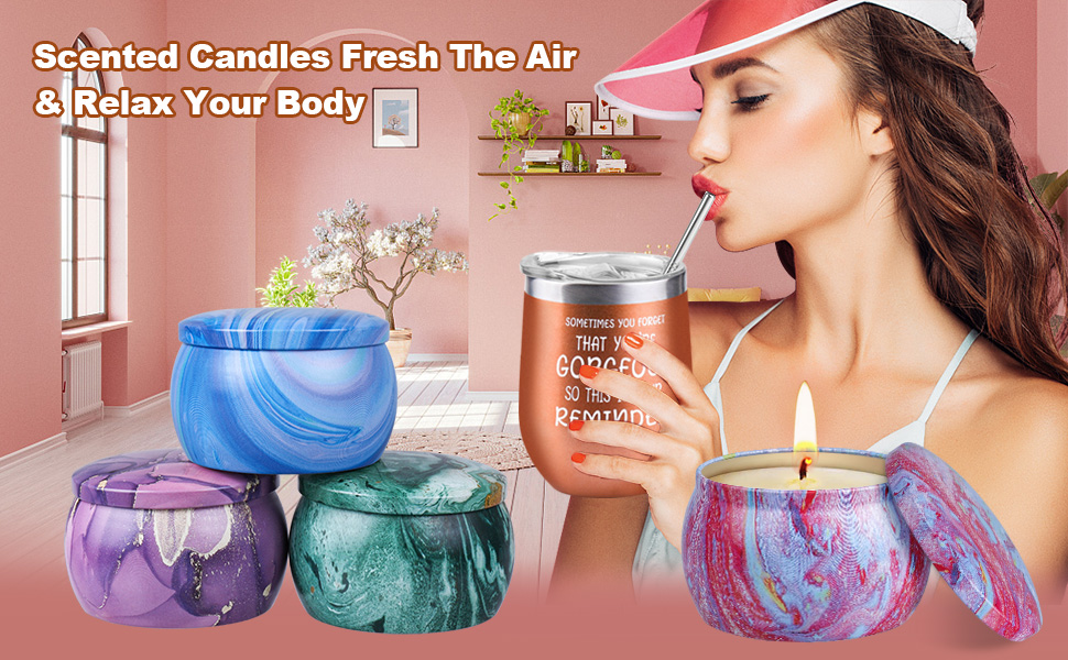 Premium Bergamot Jasmine Candle Highly Scented Candles for Home