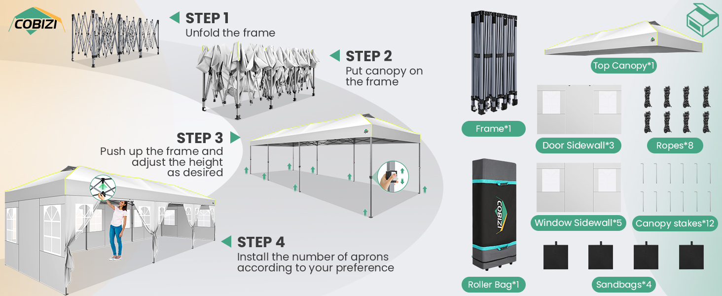 10 x 30 Pop Up Canopy