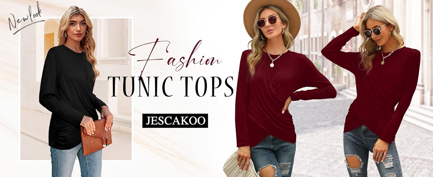 Womens Long Sleeve Tops Dressy Casual Comfy Winter Shirts for Women