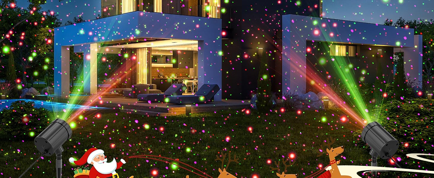 Christmas projector lights outdoor