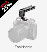 SmallRig Top Handle with 3/8"-16 Locating Holes for ARRI, Camera Cage Grip with 5 Cold Shoe Adapt...