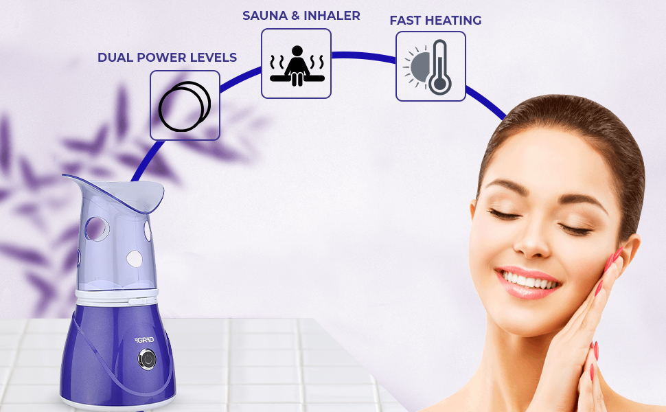 iGRiD Facial Steamer & Vaporizer for Cold, Cough, Sinus, and Infections