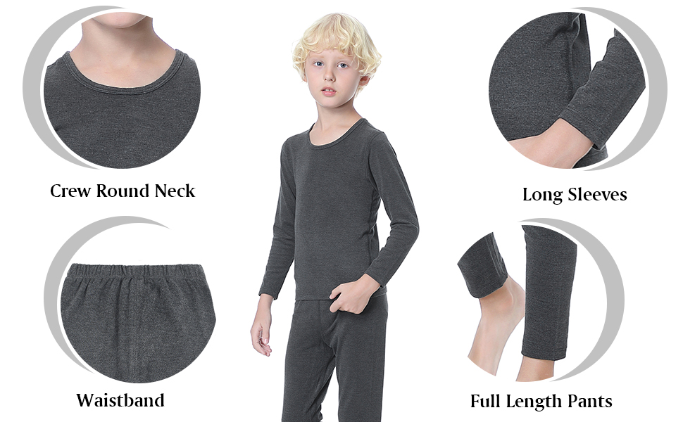 Century Star Kids Thermal Underwear Long Johns for Boys