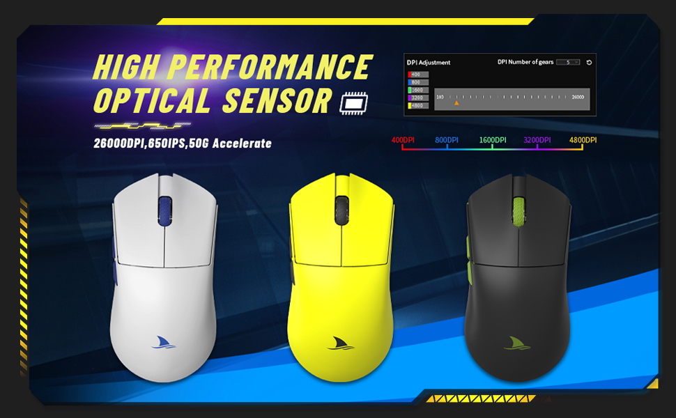 Darmoshark M34K Wireless Gaming Mouse,TriMode 4K/USBC