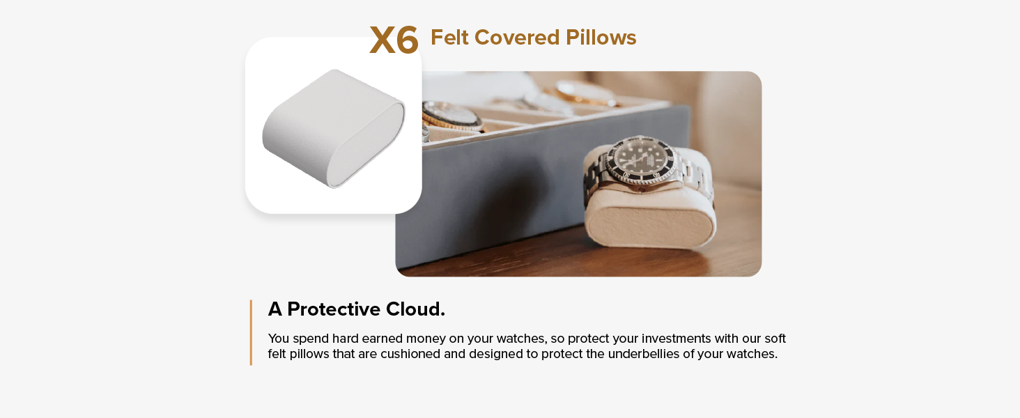 Felt covered pillows