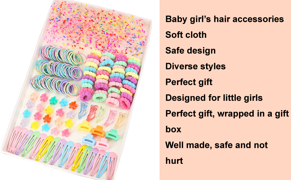 Geschenkset Haarschmuck Baby Kleine Mädchen Haarspangen Schleifen Krawatten Kleinkinder Haarspangen Haarnadeln