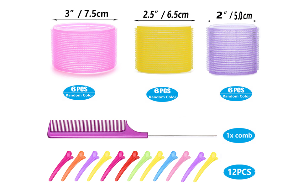 AiOiKi 3'' Extra Large Hair Rollers Set, Jumbo Hair