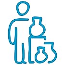 NOVICA Artisan Handmade 18k Gold Accented Blue Topaz Singlestone Cocktail Ring From Indonesia