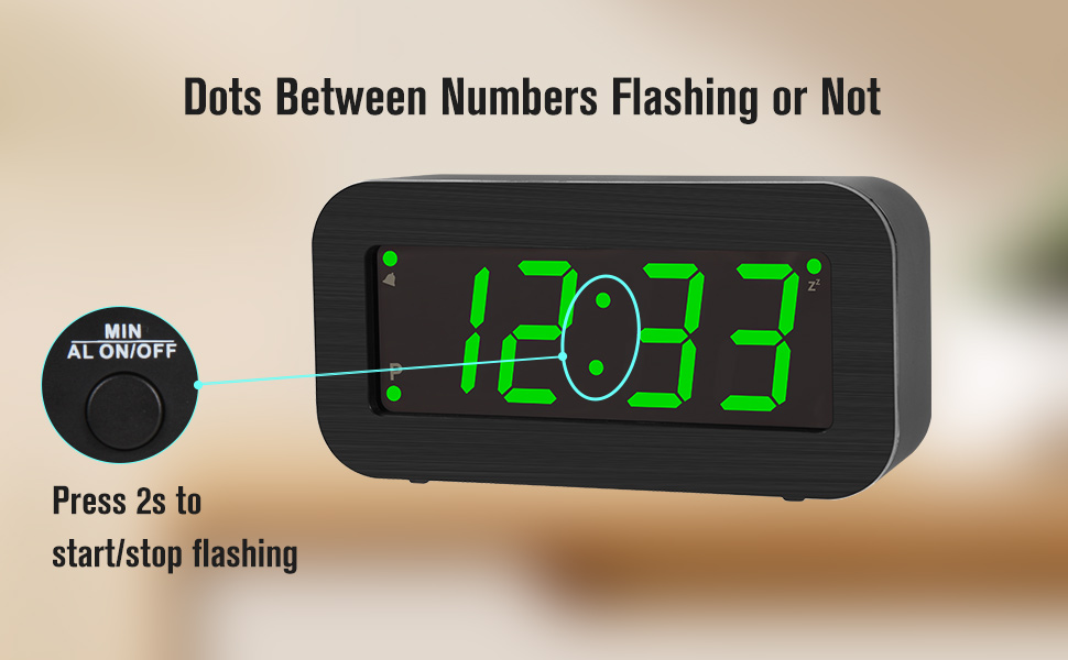 Timegyro Digital Alarm Clock Battery Operated LCD/LED