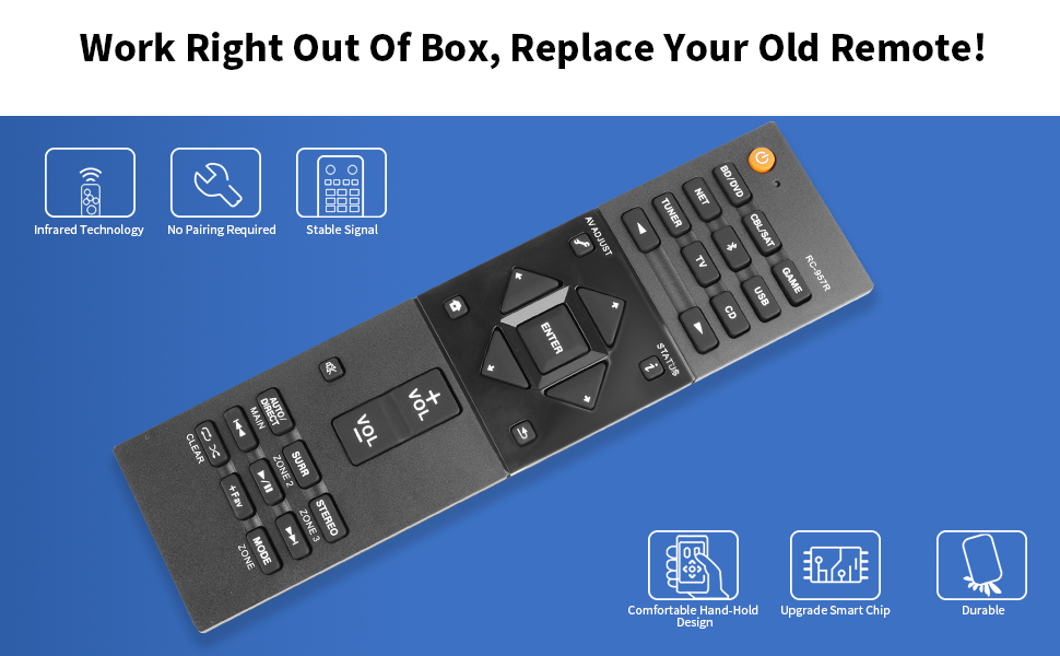 RC957R Remote Control Compatible with Pioneer VSXLX102