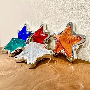 「超希少」「デコトラ」「レトロ」星型 イエロー マーカーランプ Amazon.co.jp: トラック用 星型 マーカーランプ 大 24V