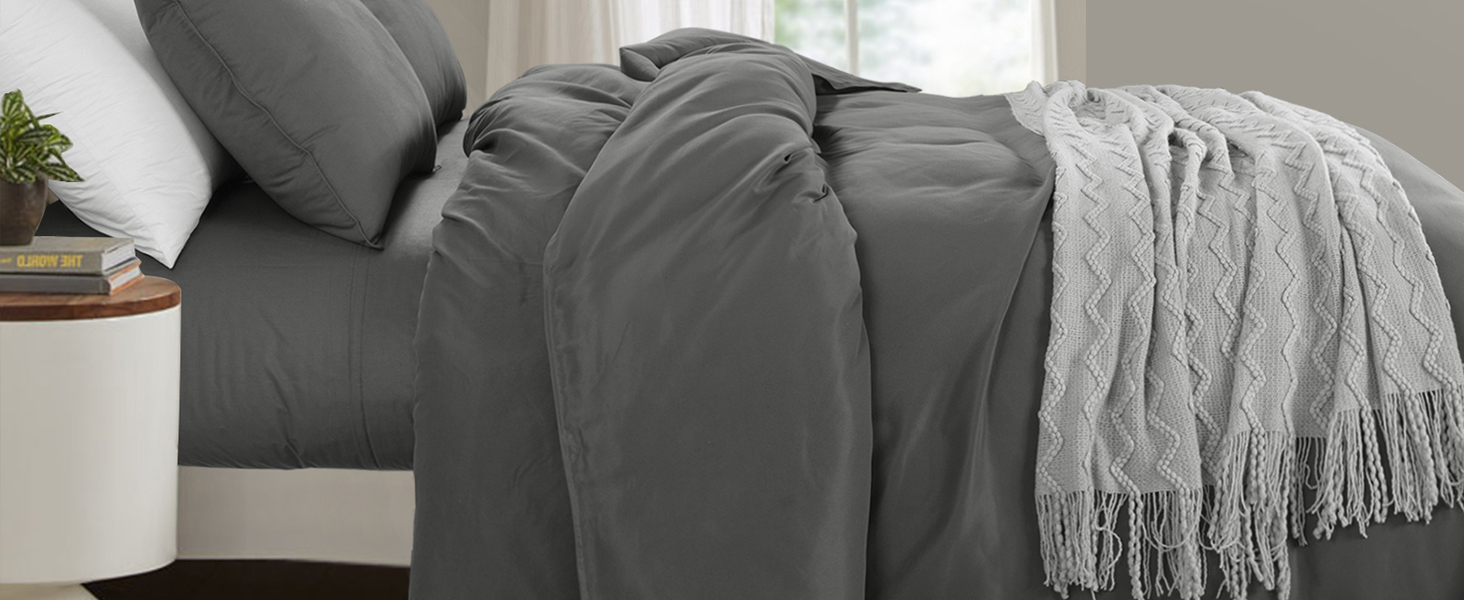 HOMBYS Ultra Soft Microfiber Grey Oversized King Duvet Cover for All Season (120x120 Inch, Grey, Oversized King)  
HOMBY 8503b0c4 00c9 4f88 85d8 Ecb90a9da02b. CR0,0,1464,600 PT0 SX1464 V1