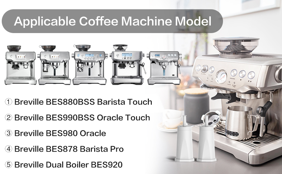 Possiave 2Pack Breville Espresso Machine Water Filter for