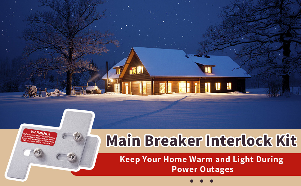 electrical panel safe, 150 or 200 amp breaker interlock, generator interlock switch