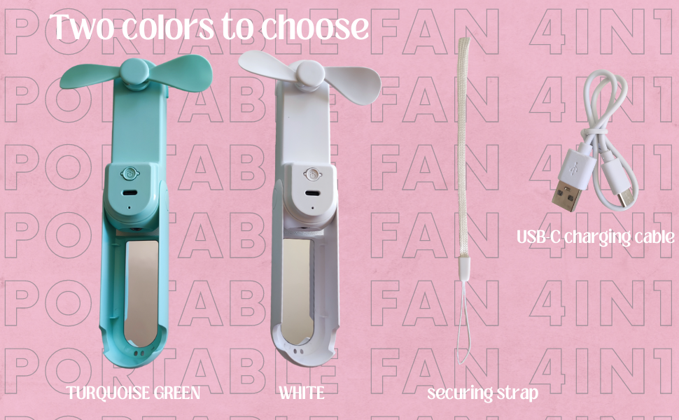 KUPAMBA Portable Fan Green, 4 IN 1 Mini Fan, Handheld Fan