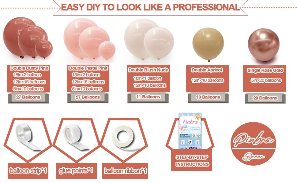 dusty pink balloon garland