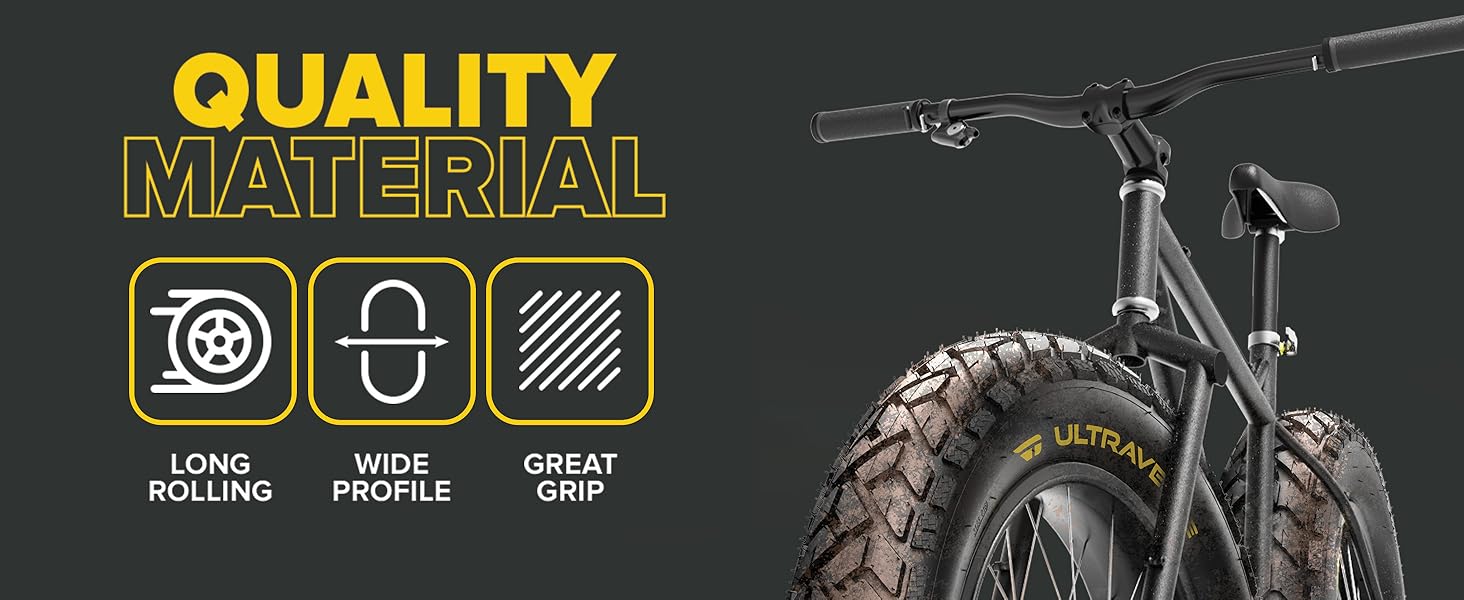 ULTRAVERSE 20x4.0 26x4.0 inch Bike Fat Tire Robust, HighPerformance Fat Tire