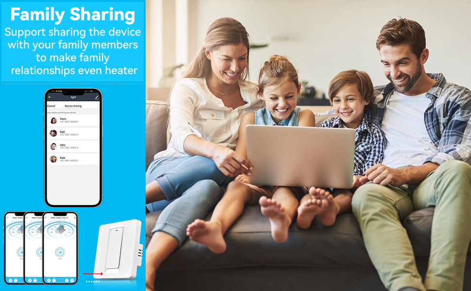 XUELILI WiFi Water Heater Switch, Immersion Heater Smart Timer Switch