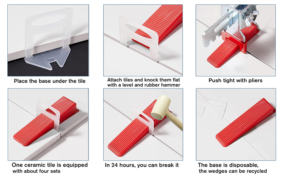 Tile Leveling System Clips 1/16" Tile Leveler Clips 1.5mm 2000 Pcs DIY