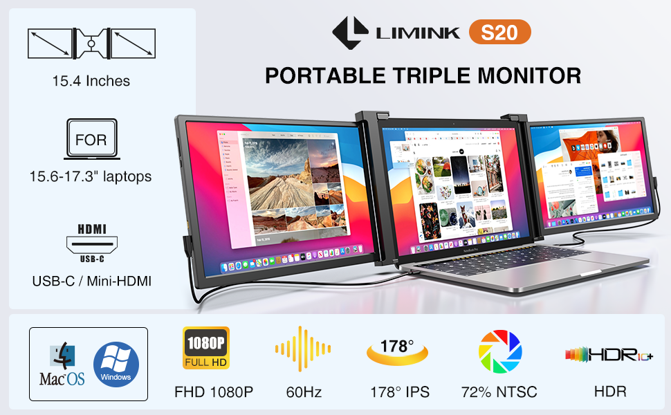 portable triple monitor