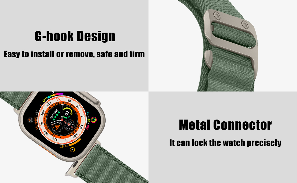 HITZEE Compatible with Apple Watch Strap 49mm 45mm 44mm 42mm, Nylon
