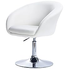 WOLTU Poltroncina Cucina Sgabello Bar Poltrona Girevole Imbottito Moderno Bianco 14 BH24ws-1_N3