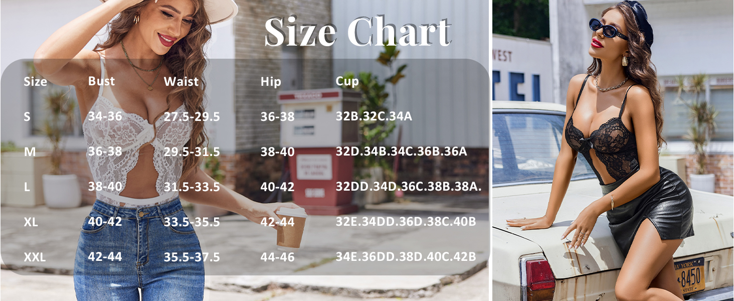 Avidlove Sexy Lingerie for Women Lace Bodysuit with Panty Garter Lingerie Set Teddy Lingerie