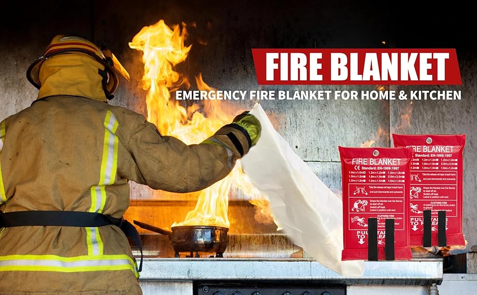 Yatikt Emergency Fire Blanket,Prepared Hero Emergency Fire