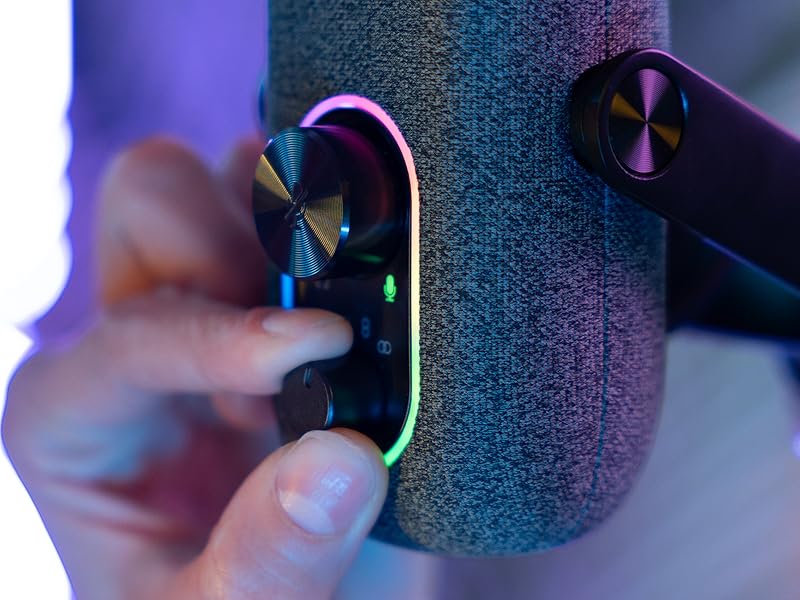 Adjusting the volume on the jbuds talk mic with the large metal volume knob