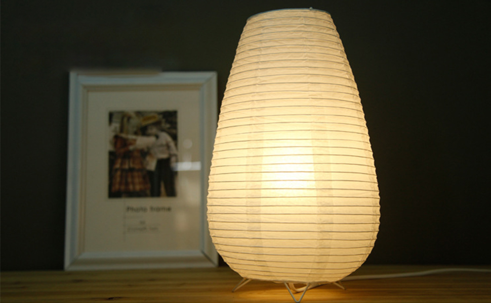 XENOID White Paper Desk Lamp Rice Paper Lantern Lamp Paper Table Lamp Bedside Modern Lamp for