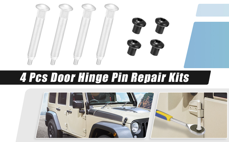 X AUTOHAUX 4 Set Door Hinge Pin Repair Kits for Jeep