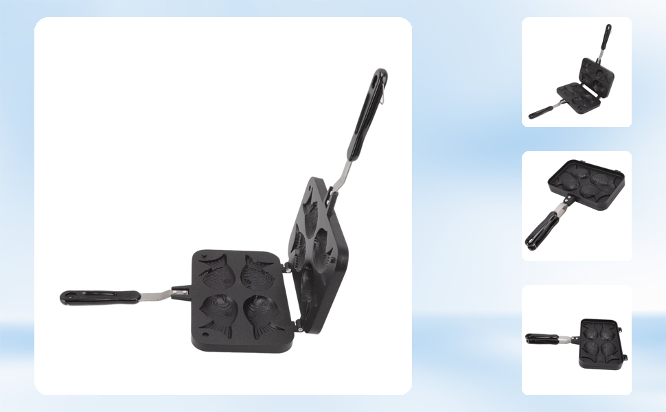 たい焼き　黒XL Amazon.co.jp: たい焼器 パン 魚型 たいやき器 直火用 : ホーム