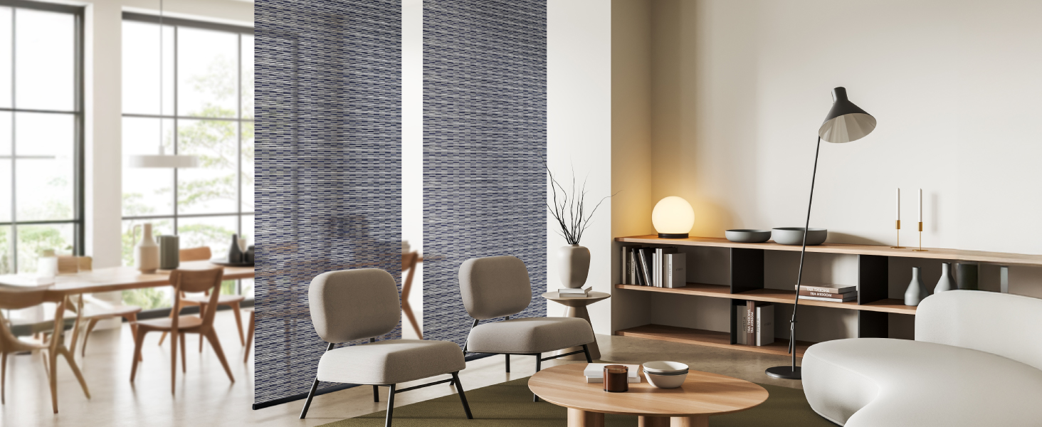 hanging divider azurite living room space