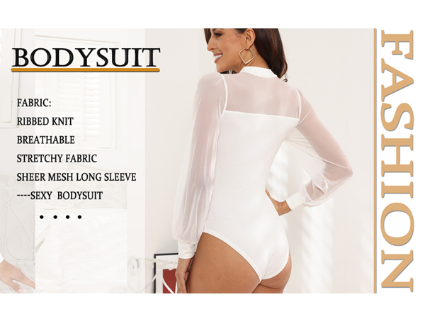 Amazon.com: BUENOS NINOS Women's Bodysuit with Sleeves, Mesh