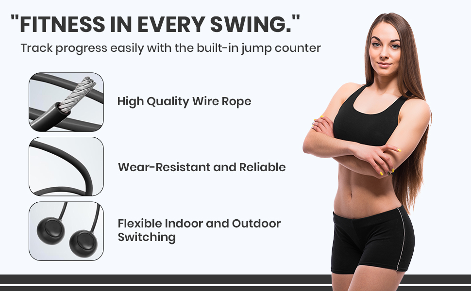 SPN-JGSP Sports Speed Skipping Rope With Adjustable Weighted Jump Rope