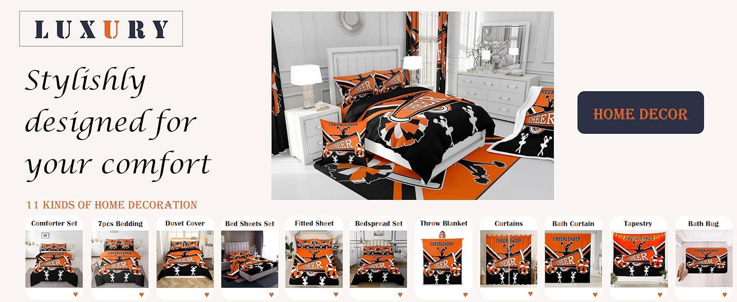 Erosebridal Cheerleading Sheet Set Cute Cheerleader Bed